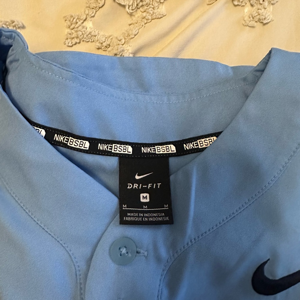 Ole Miss Rebels Nike Dri-Fit Powder Blue Baseball Jersey Men’s Size Medium New - Picture 6 of 6